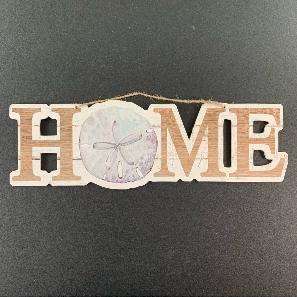 Rustic Home Wall Decor Sign with Sand Dollar